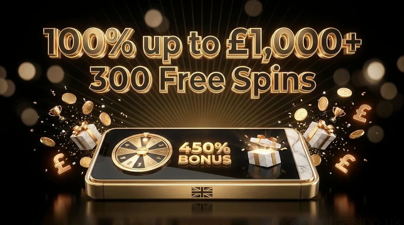 100% up to £1,000+ 300 Free Spins